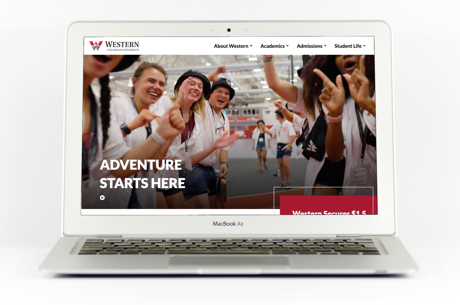 Western Colorado University homepage photo
